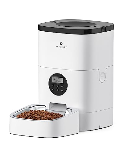 PETLIBRO Automatic Cat Feeder, Automatic Cat Food Dispenser with Timer Interactive Voice Recorder, Auto Cat Feeder with 1-4 Meals Control Dry Food