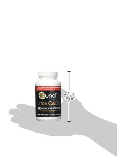 Qunol Ultra CoQ10 100mg Softgels- 3x Better Absorption Coenzyme Q10 Supplements - Antioxidant Supplement for Vascular and Heart Health & Energy Production - 2 Month Supply - 60 Count