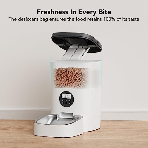 PETLIBRO Automatic Cat Feeder, Automatic Cat Food Dispenser with Timer Interactive Voice Recorder, Auto Cat Feeder with 1-4 Meals Control Dry Food