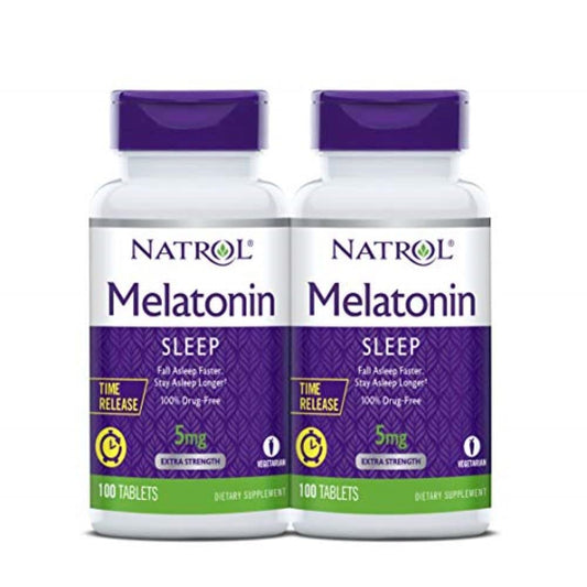 Natrol Melatonin Time Release 5mg Tablets 100 ea (Packs of 2)