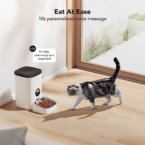 PETLIBRO Automatic Cat Feeder, Automatic Cat Food Dispenser with Timer Interactive Voice Recorder, Auto Cat Feeder with 1-4 Meals Control Dry Food