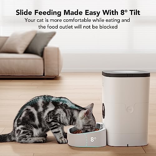 PETLIBRO Automatic Cat Feeder, Automatic Cat Food Dispenser with Timer Interactive Voice Recorder, Auto Cat Feeder with 1-4 Meals Control Dry Food