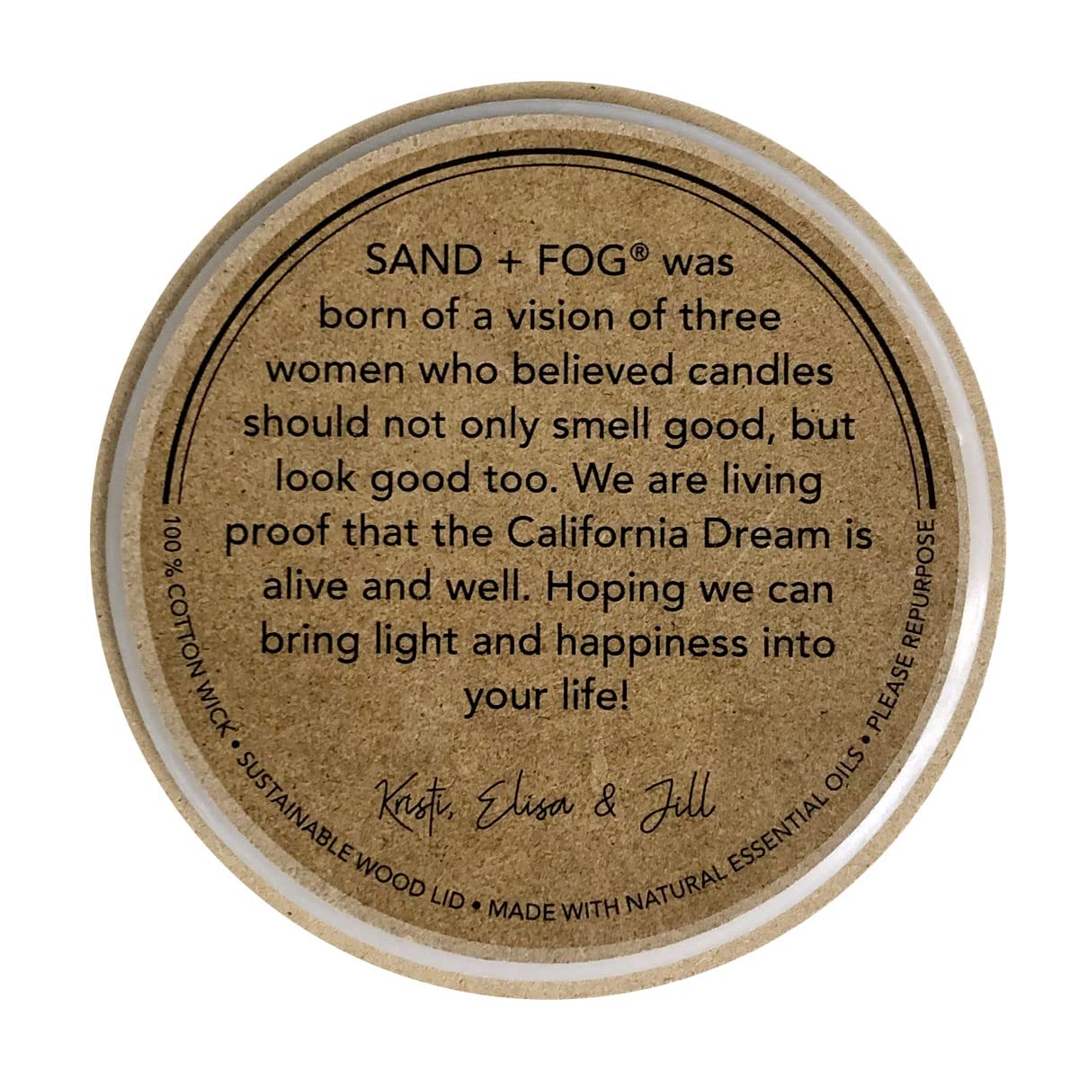 Sand + Fog Scented Candle - Vanilla Sandalwood – Additional Scents and Sizes – 100% Cotton Lead-Free Wick - Luxury Air Freshening Jar Candles - Perfect Home Decor – 12oz