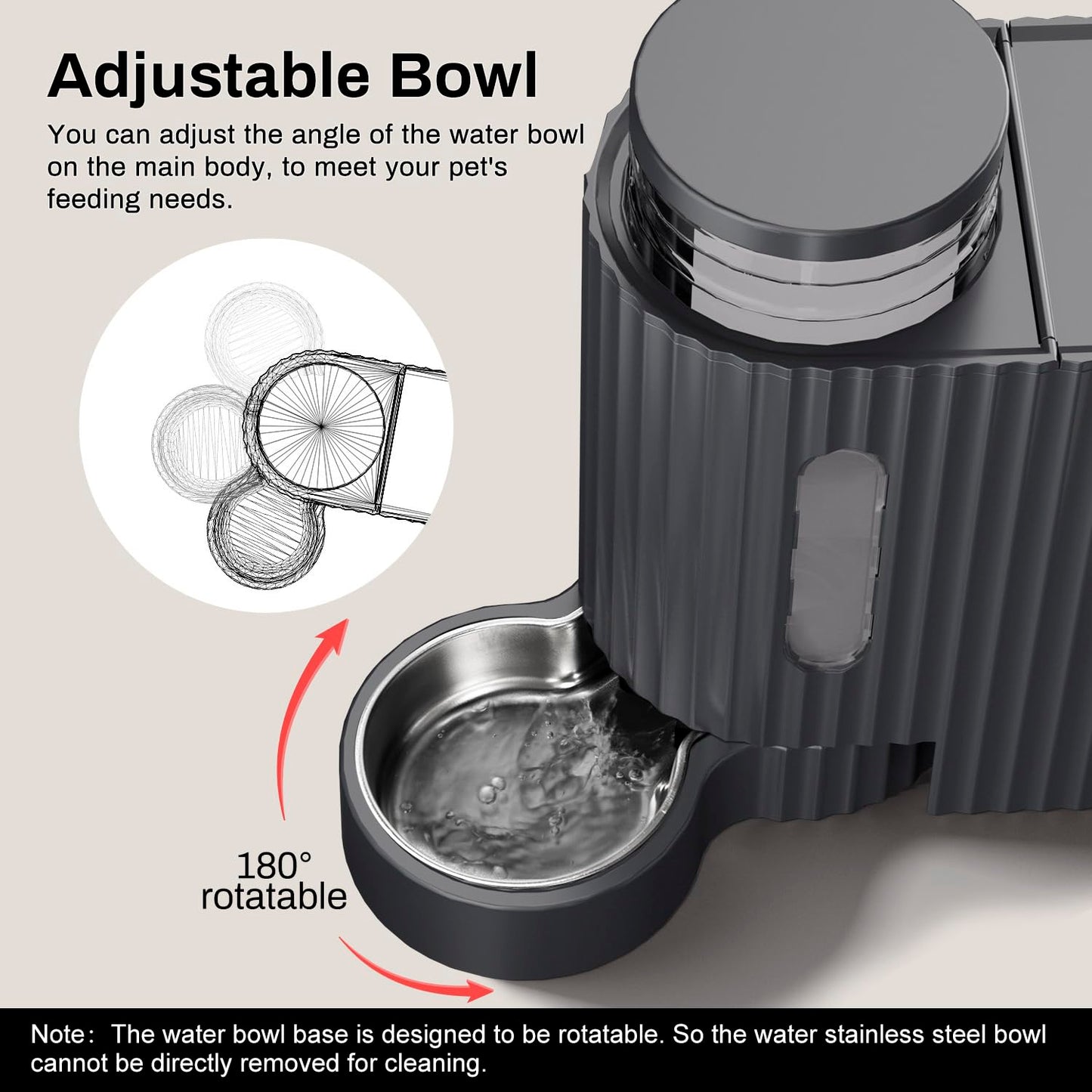 Gardner Pet Automatic Gravity Cat Food Feeder and Water Dispenser Stainless Steel Two-in-One Set Large Capacity Dispenser for Pets Dogs, Puppies, Kittens, Rabbits